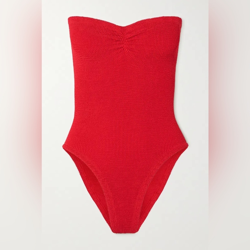 Hunza G Strapless Red One-Piece Swim - Picture 5 of 7